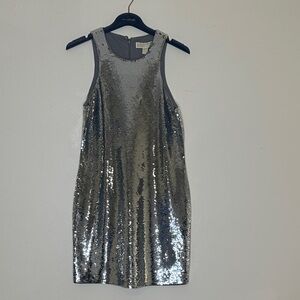 MK Silver Sequin Sleeveless Dress